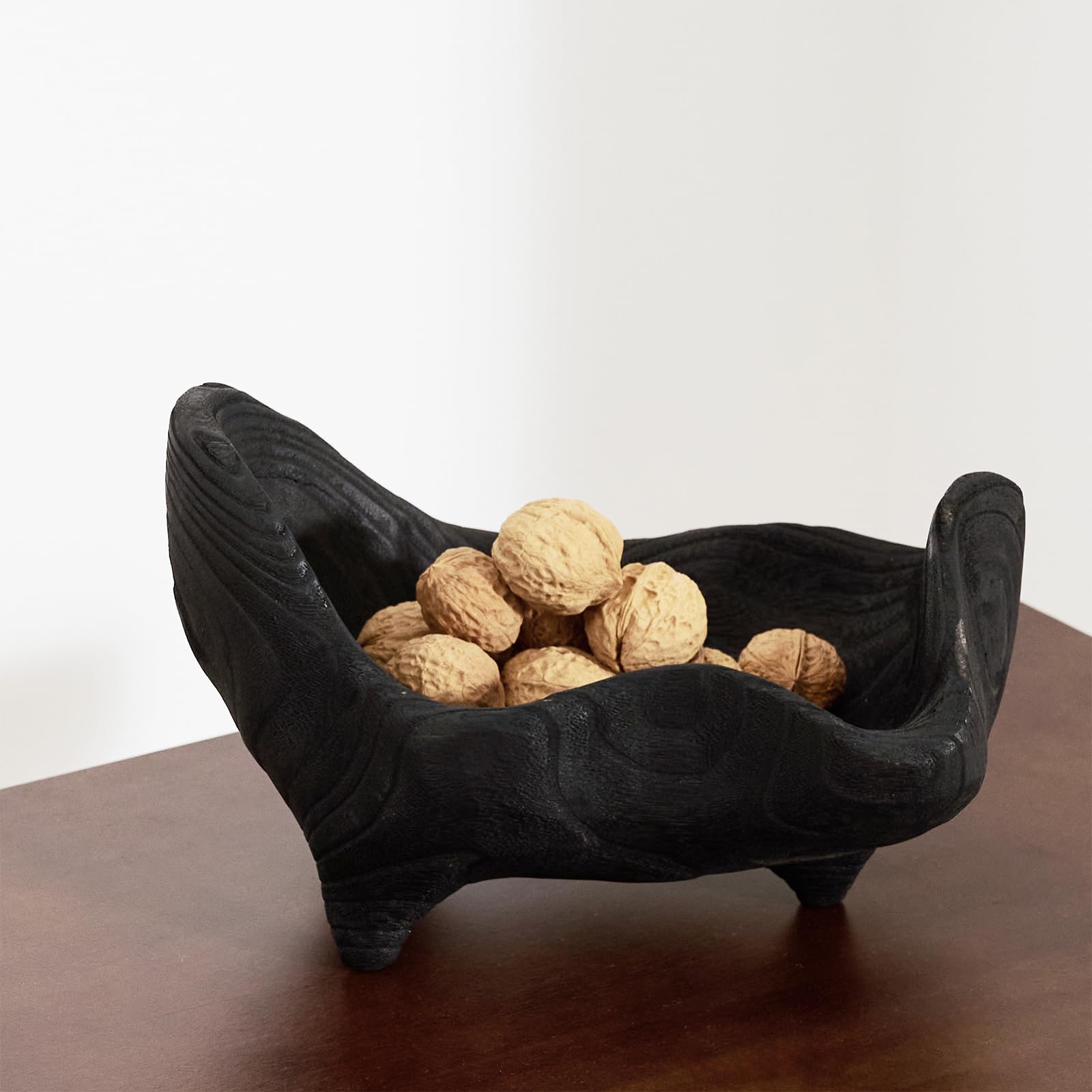 Amazon.com: DN DECONATION Oak Wood Black Decorative Bowl-9.25x5.51